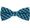 Noeud Papillon Carreaux Vichy Turquoise et Noir