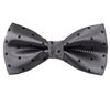 Noeud Papillon Gris à Pois Noirs
