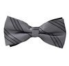 Noeud Papillon Gris Rayures Noires