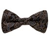 Noeud Papillon Marron Motif Paisley Bleu