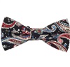 Noeud Papillon Noir Cachemire Grenat et Bleu