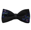 Noeud Papillon Noir avec Broderie en Cristal