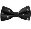 Noeud Papillon Noir avec Têtes de Mort