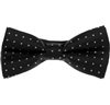 Noeud Papillon Noir avec Trèfles Blancs