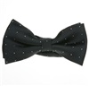 Papillon Noir Élégant Pois Argent
