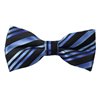 Noeud Papillon Noir Rayures Bleues