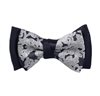 Noeud Papillon Enfant Bleu Marine Brocart Gris