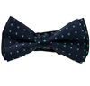 Noeud Papillon Enfant Bleu Marine à Pois Verts
