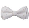 Noeud Papillon Enfant Blanc Pois Beige