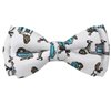Noeud Papillon Enfant Blanc Vespas Turquoise