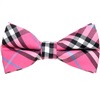 Noeud Papillon Enfant Carreaux Écossais Rose et Noir