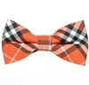 Noeud Papillon Enfant Carreaux Écossais Orange et Noir