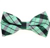 Noeud Papillon Enfant Carreaux Écossais Vert et Noir