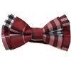 Noeud Papillon Enfant Carreaux Écossais Bordeaux Blanc
