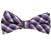 Noeud Papillon Enfant Vichy Noir et Violet