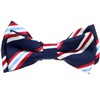 Noeud Papillon Enfant Rayures Bleu Marine et Rouge