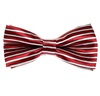 Noeud Papillon Enfant Rayures Grenat et Blanches