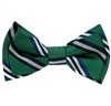 Noeud Papillon Enfant Rayures Vert, Bleu et Blanc