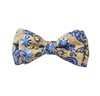 Noeud Papillon Enfant en Soie Jaune Paisley et Fleurs