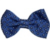 Noeud Papillon Enfant en Soie Bleue à Pois Blancs