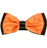 Noeud Papillon en Satin Bicolore Orange et Noir