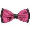 Noeud Papillon en Satin Bicolore Noir et Bordeaux
