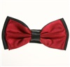 Noeud Papillon en Satin Bicolore Noir et Grenat