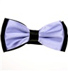 Noeud Papillon en Satin Bicolore Noir et Mauve