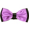 Noeud Papillon en Satin Bicolore Noir et Violet