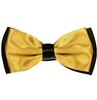 Noeud Papillon en Satin Bicolore Noir et Ocre