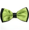 Noeud Papillon en Satin Bicolore Noir et Vert Pistache