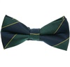 Noeud Papillon Rayures Bleu Marine et Vert Foncé