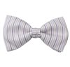Noeud Papillon Rayures Mauve et Beige