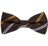 Noeud Papillon Rayures Marron et Jaune