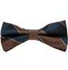 Noeud Papillon Rayé Marron et Bleu Marine