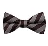Noeud Papillon Rayures Marron et Beige