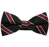 Noeud Papillon Rayures Noir et Bordeaux