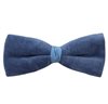 Noeud Papillon en Velours Bleu avec Satin