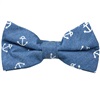 Noeud Papillon en Denim avec Ancres Blanches