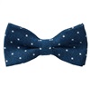Papillon et Mouchoir Bleu Cobalt à Pois Blancs