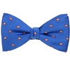 Noeud Papillon et Mouchoir Bleu Cachemire Marron