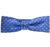 Papillon et Mouchoir Enfant en Soie Bleu Ciel à Pois Orange