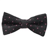 Noeud Papillon et Mouchoir Gris à Pois Roses