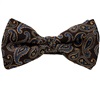 Noeud Papillon et Mouchoir Marron Cachemire Bleu