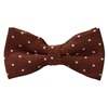 Papillon et Mouchoir Marron à Pois Beige