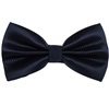 Noeud Papillon et Mouchoir en Satin Bleu Marine