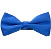 Noeud Papillon et Mouchoir en Satin Bleu Canard