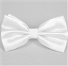 Noeud Papillon et Mouchoir en Satin Blanc