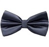 Noeud Papillon et Mouchoir en Satin Gris