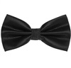 Noeud Papillon et Mouchoir en Satin Noir